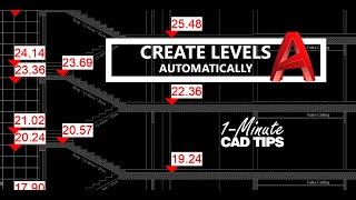 Create Elevation Levels Automatically in AutoCAD [upl. by Weinshienk]