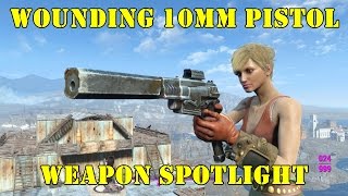 Fallout 4 Weapon Spotlights Wounding 10mm Pistol [upl. by Lydon]