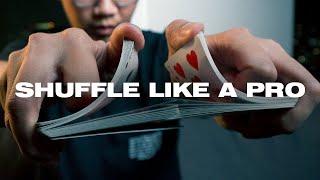 How to SHUFFLE CARDS like a MAGICIAN 3 EASY TRICKS [upl. by Ettolrahs970]