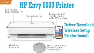 New HP Envy 6000 Series Printer Install  Driver Download  Software ▼ [upl. by Naam]