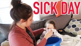 SICK DAY ROUTINE 3 KIDS WITH THE FLU [upl. by Scarlett]