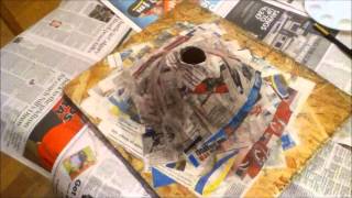 How To Make A Paper Mache Volcano [upl. by Kendricks]