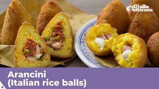 ARANCINI RICE BALLS  Original Italian Recipe [upl. by Adlar]