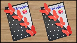 DIY Tarjeta de Feliz Cumpleaños hecha a mano  DIY Birthday greeting card [upl. by Cori]