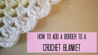 CROCHET How to add a crochet border scallopedshell edging  Bella Coco [upl. by Ahnavas]