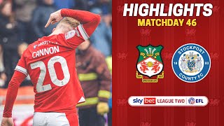 HIGHLIGHTS  Wrexham AFC vs Stockport County [upl. by Alphonsine329]