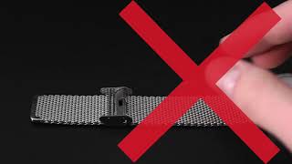 Milanaiseband einstellen  How to adjust a Milanese  Mesh watch strap [upl. by Ayaj268]