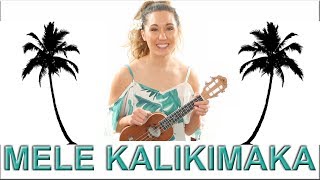 Mele Kalikimaka Ukulele Tutorial with Easy Chords and Play Along [upl. by Gernhard213]