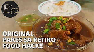 BEEF PARES  RETIROSTYLE Pares Pares Food Hack The Curious Home Cook [upl. by Ahsercel646]