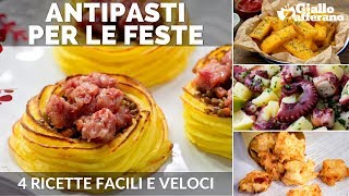 ANTIPASTI PER NATALE 4 IDEE FACILI E VELOCI [upl. by Aleksandr]