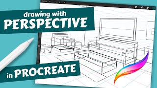 How to Draw in Perspective using Procreate Drawing Guides [upl. by Gifford342]