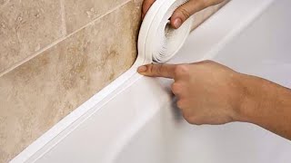 Tape Caulk Strip  PVC Self Adhesive Caulking Sealing Tape for Kitchen Sink Toilet Bathroom Shower [upl. by Tterraj764]