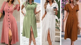 VESTIDOS DA SHEIN COM BOTÕES MODA TENDÊNCIA 2023 2024 [upl. by Killam908]