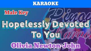 Hopelessly Devoted To You by Olivie NewtonJohn Karaoke  Male Key [upl. by Tarsus]