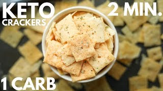 1 Carb Keto Crackers  EASY KETO RECIPES [upl. by Kidder]