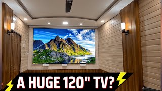 A Huge 120 inch TV BIGVUE Fixed Frame Premium ALR Projector Screen  Best ALR Projector Screen 2021 [upl. by Aerb]