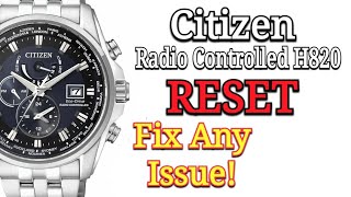 RESET Citizen Eco Drive Radio Controlled H820 Fix most common issues [upl. by Suilienroc]