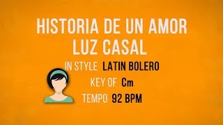 Historia De Un Amor  Karaoke Female Backing Track [upl. by Berman]