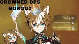 CROWNED Dps Gorou showcase genshin impact [upl. by Ibot]