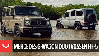 Mercedes GWagon Duo  Vossen HF5 Wheels OffRoad Setup [upl. by Yelruc587]