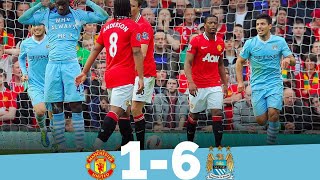 Manchester United 1  6 Manchester City Unforgettable Match [upl. by Kalvn]