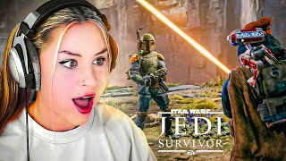 REACTING TO BOBA FETT IN JEDI SURVIVOR [upl. by Viquelia112]