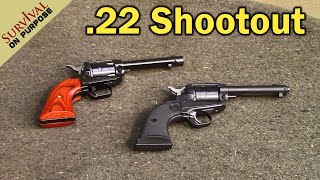 Ruger Wrangler vs Heritage Rough Rider 22 Pistol Shootout [upl. by Fernande576]