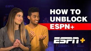 How to Unblock ESPN amp Watch Sports from Anywhere 🏆 Even Outside US ✅ [upl. by Lairbag]