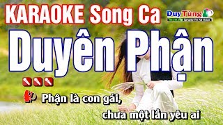 Karaoke  Duyên Phận  Song Ca  Nhạc Sống Duy Tùng [upl. by Woodall]