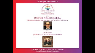 Inaugural Judge Paul G Feinman Award Ceremony [upl. by Eyr]