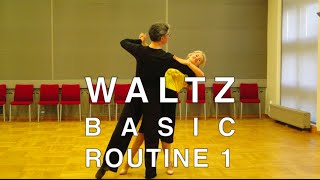 How to Dance Waltz  Basic Routine 1 [upl. by Enitnatsnoc]