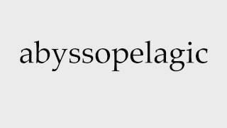 How to Pronounce abyssopelagic [upl. by Herald556]