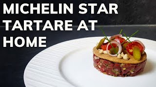 How to make BEEF STEAK TARTARE at home Fine Dining Recipe [upl. by Imaon]