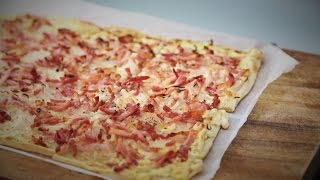 How to make a Tarte Flambée  Flammekueche [upl. by Alinna]