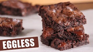 My Best Eggless Fudgy Brownies  How Tasty Channel [upl. by Alger]