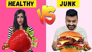 HEALTHY vs JUNK FOOD Challenge [upl. by Enoob]