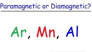 Paramagnetic amp Diamagnetic Elements  Paired amp Unpaired Electrons [upl. by Lati619]