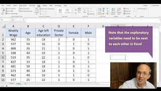 Using Excel for Regression Analysis [upl. by Ahsitaf447]