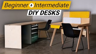 DIY Desks Anyone Can Build  Beginner To Intermediate Woodworking [upl. by Nilo]