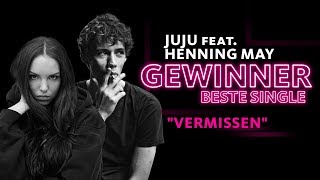 „Vermissen“ von Juju feat Henning May ist die „Beste Singlequot  1LIVE Krone 2019 [upl. by Odrautse]