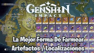 La Mejor Forma De Farmear artefactos  Localizaciones Genshin Impact [upl. by Olegnaleahcim]