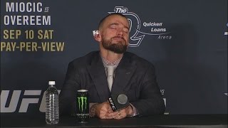 Emotional CM Punk tears up after UFC 203 loss [upl. by Htezzil]