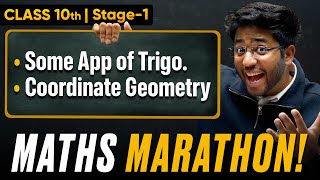 Class 10th Maths Maha Marathon  Some App of Trigonometry amp Coord Geometry 🔥  Shobhit Nirwan [upl. by Zared]