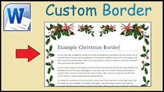 How to create your own custom border in Word [upl. by Yruj684]