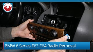 20042010 BMW 6 series Radio Removal E63 E64 [upl. by Anzovin299]