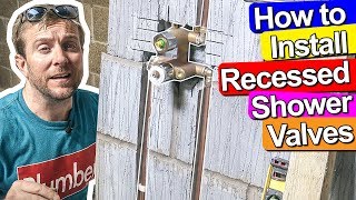 HOW TO FIT A RECESSED CONCEALED SHOWER VALVE  Plumbing Tips [upl. by Olodort902]