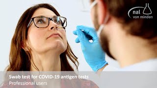 Swab test for COVID19 antigen tests  Professional users [upl. by Aihsaei]