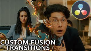 How To Add Transitions In Davinci Resolve 17  Custom Fusion [upl. by Tiduj]