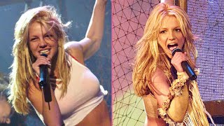 Britney Spears  “Stronger” AMAs 2001 Rehearsal VS Performance Comparison [upl. by Aloke]