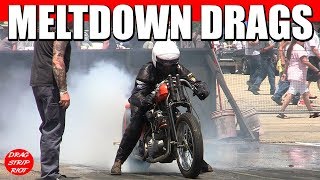 Motorcycles Nostalgia Drag Racing Meltdown Drags [upl. by Illac]